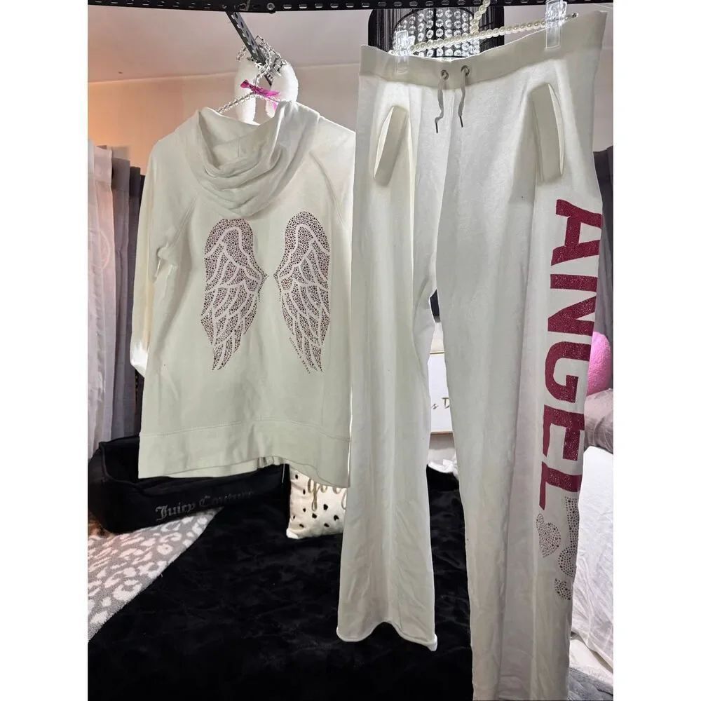 Victoria's Secret VS angel wing Zip Hoodie & matching sweatpants sweatsuit